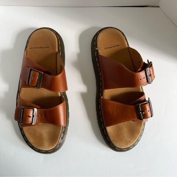 Dr Martens Leather Buckle Josef Sandals Slides - Picture 15 of 16